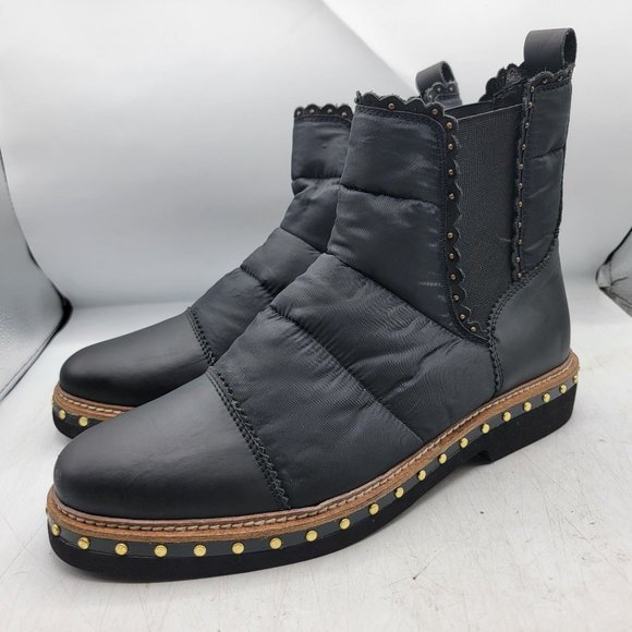 Free People Atlas Puffer Womens 11 Black Chelsea Boots Casual Fashion Party - Picture 4 of 12